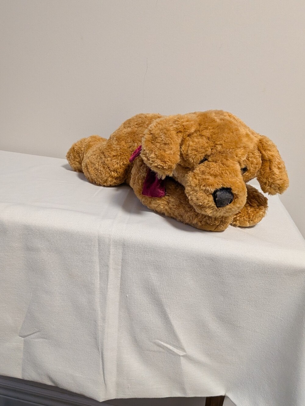 Russ Berrie. Plush Dog Toy - Tan Soft Comfort Puppy. Named Toastin.